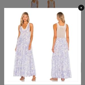 Free People Tiers for You Maxi Slip Dress Large